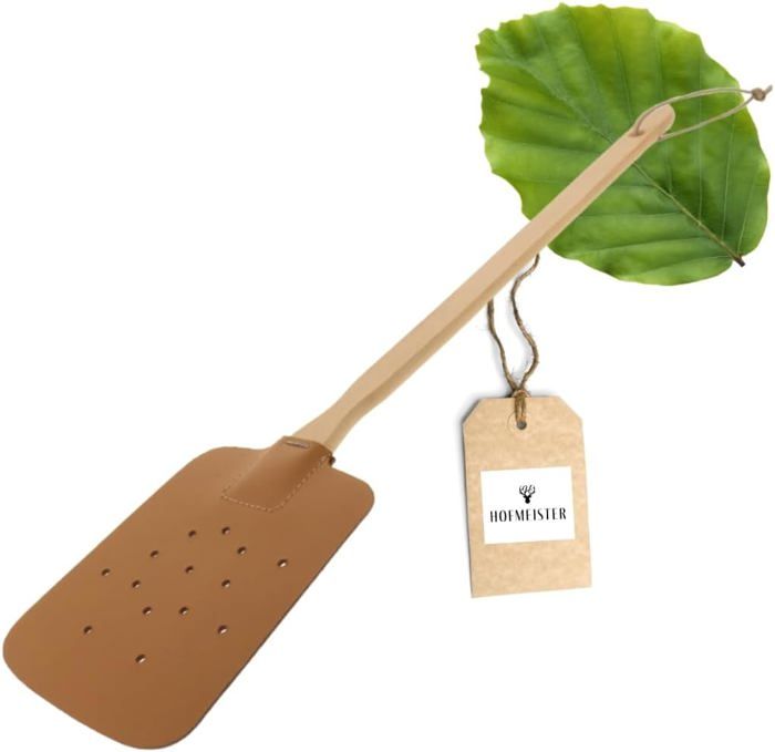 Wernfale Tapette à Mouche en Cuir PU, Robuste, Manuelle, avec
