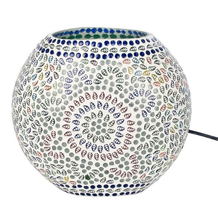 LAMPE Mosaïque en verre forme ronde Décoration lumière dambiance 27cm