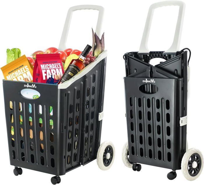 LOVIVER Lot De 4 Mini Chariots De Courses Pour Enfants - Jouet De Supermarché Mignon Et Décoratif