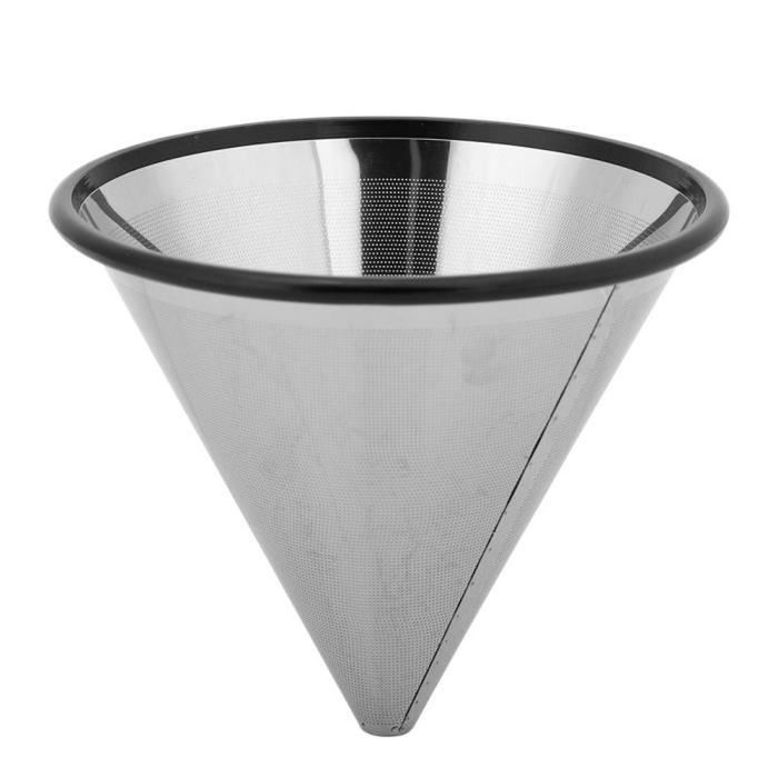 ITYOOS Filtre à Café Réutilisable En Acier Inox Avec Mini Cuillère - Filtre Permanent 600 Mailles Pour Café Parfait
