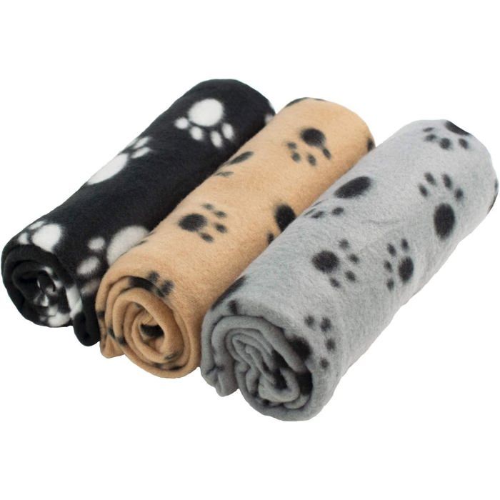 Meilleurs prix pour Couverture pour Animaux de Compagnie à imprimé de Pattes pour Chien ou Chat Finition Douce Couverture dhiver Robuste