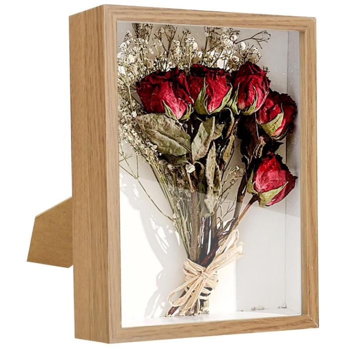 Coco Berming - Cadre 3D Profond Blanc A4 à Remplir Soi-même - Pour Souvenirs, Fleurs Séchées, Miniatures