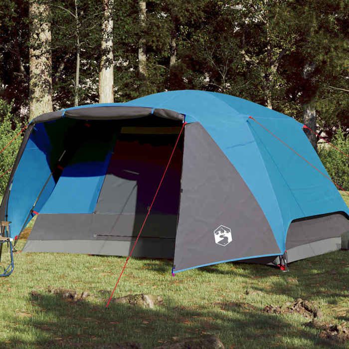 Tente de camping - vidaXL - 4 personnes - Bleu - Imperméable - Porche