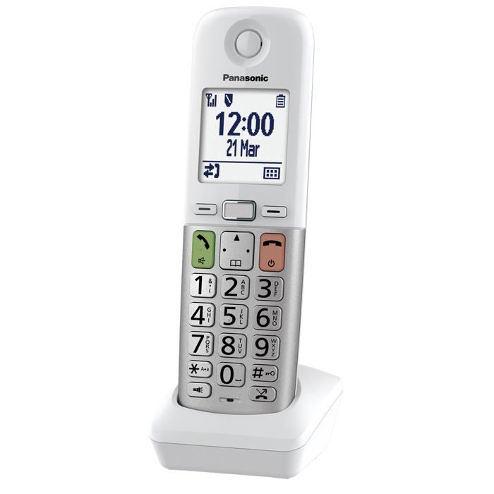 Panasonic KX TGUA40EXW Combiné Supplémentaire Écran LCD Appel Favori Compatible Aides Auditives &