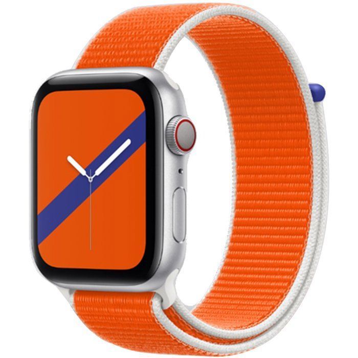 Stravo Bracelet Nylon Apple Watch 38/40/41/42 mm Series 1-11 SE Fermeture auto-agrippante - Léger & élégant - Orange