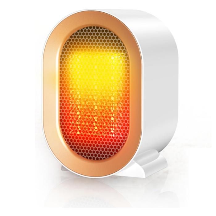 Mini radiateur électrique en céramique avec thermostat, 1200 W, portable, adapté au bureau, à la chambre, au salon, protection anti-basculement | Leroy Merlin