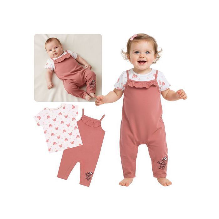 DISNEY Minnie Mouse BÉBÉS ensemble doux pour fille ensemble en COTON pour CADEAU 68 cm