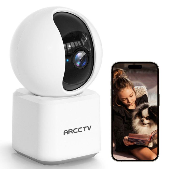 Caméra Surveillance Intérieure WiFi 3MP HD 360° ARCCTV