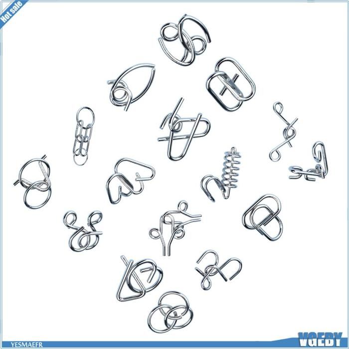 ZEIHAOWAN 6PCS 3D Ensemble Casse-tête en métal-Cube Verrouillage,Puzzle ZEIHAOWAN 6PCS 3D Ensemble Casse-tête en métal-Cube Verrouillage,Puzzle
