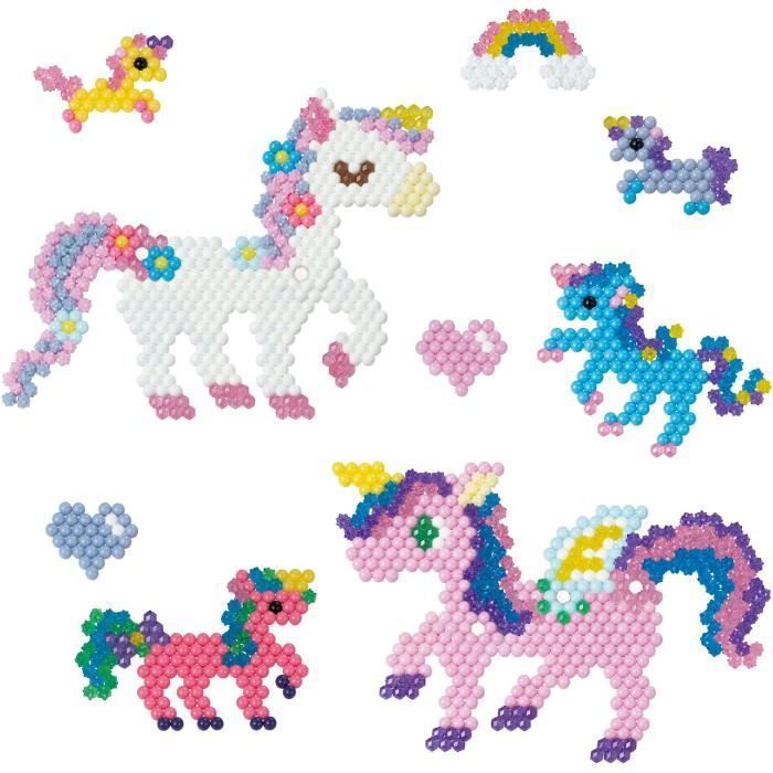 Aquabeads - Licornes féériques - Loisir créatif - 1500 perles - Rose - Reconditionné – Excellent état