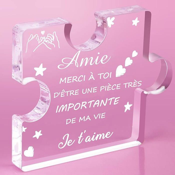 Cadeau Meilleure Amie Femme Meilleure Amie Cadeau Gravure Acrylique Bloc Puzzle Cadeaux Ami Cadeaux Anniversaire Ami Amie