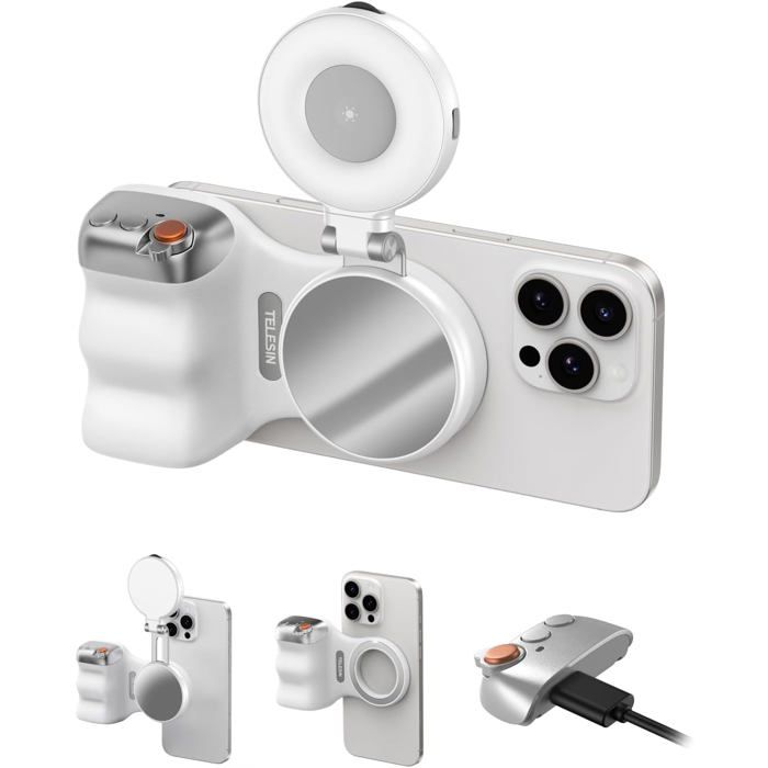 supports et stabilisateurs portatifs - SWAPY - Fun Shot C03 - Poignée ergonomique - Lampe magnétique 360° - Déclencheur sans fil