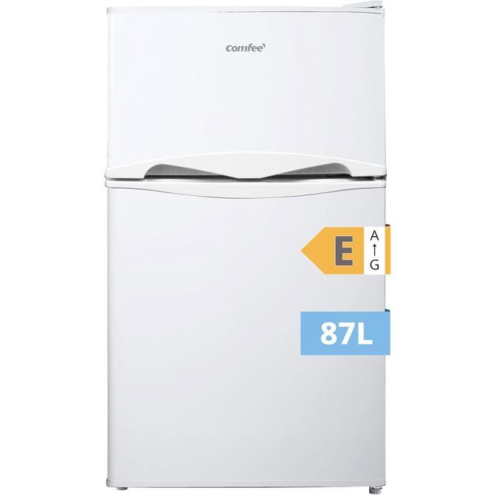 Rct87Wh2(E) Réfrigérateur Congélateur Sous PlanPetit Réfrigérateur Congélateur 87L Avec ÉclairageÉtagères AmoviblesThermostat - Comfee