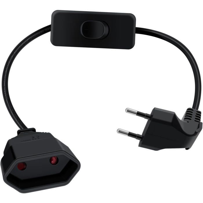 Câble DExtension Euro Avec Interrupteur 2.5A 250V Rallonge Euro Cable Pour Appareils Ménagers Lampes De Table Prises De Charge
