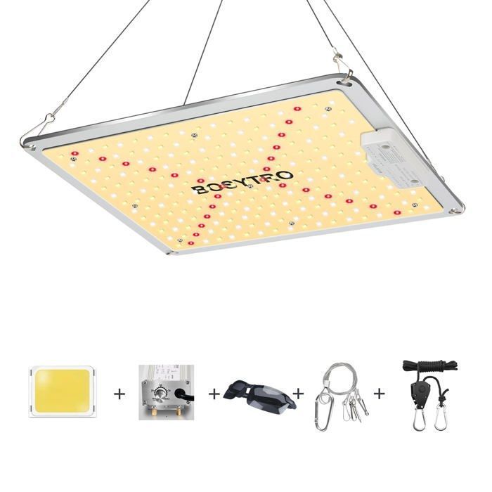 1000W Lampe LED Hticole avec Dimmer 234 LEDs Lampe de Croissance à Spectre Complet Lampe Plante Interieur Panneau blanc AMPOULE