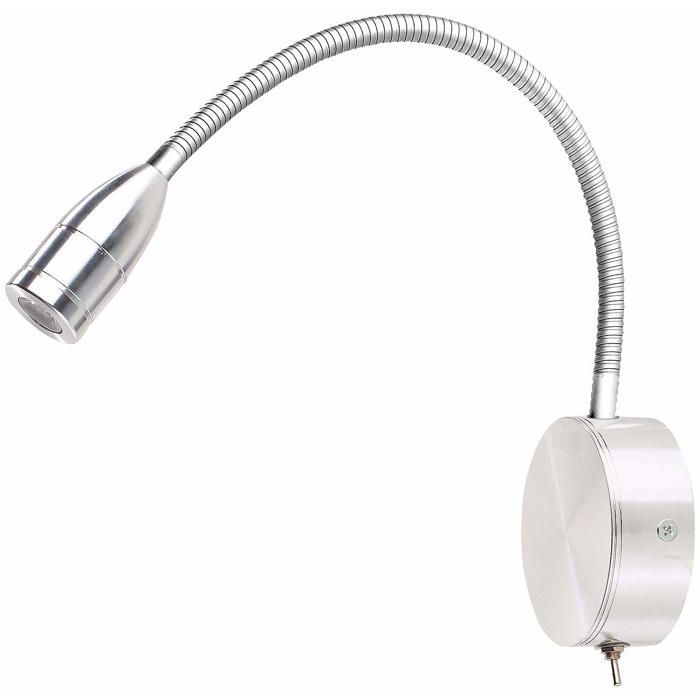 Lampe de chevet à col de cygne lampe de lecture LED avec col de cygne fixation murale 3 W blanc froid