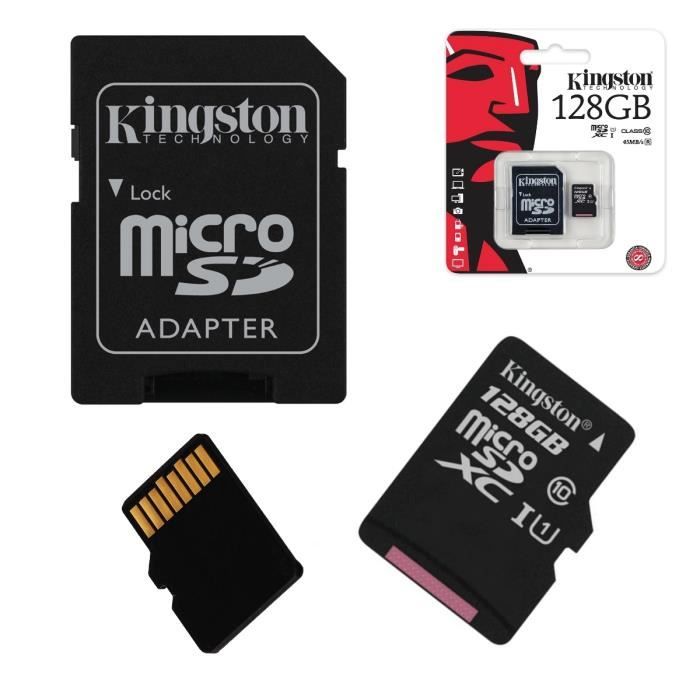 Carte Mémoire Micro SD 128 Go classe 10 Pour LG G7 ThinQ - V30 - Q6 - X  Power2 - G6 - G5 - G4 Stylus - G4c - G4 - G FLEX2 - Cdiscount Appareil Photo
