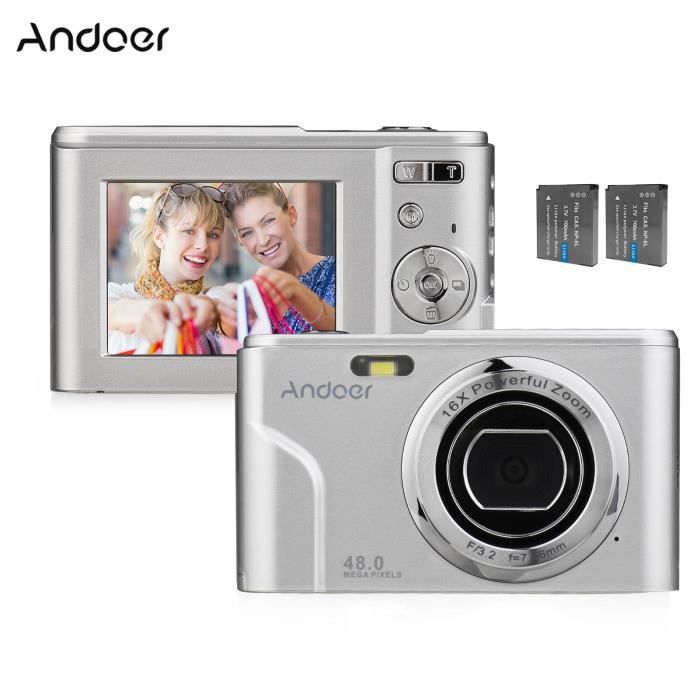 Appareil Photo Numérique Enfant HD 1080P 48MP - Écran 2,4 Pouces, Zoom 8x, Lumière Intégrée, Jeux Et Lecteur MP3