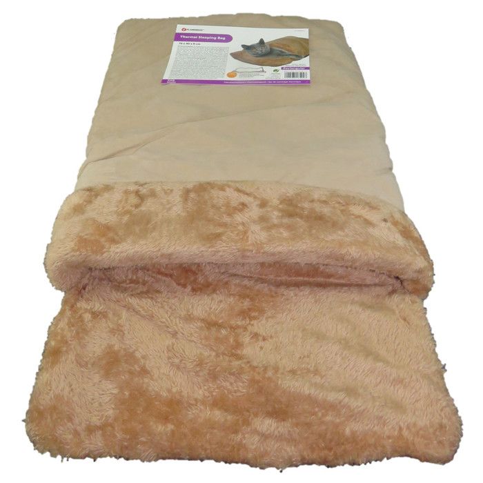 Comparer les prix de Sac de couchage thermique pour chat. 70 x 40 x 9 cm. - animallparadise Marron