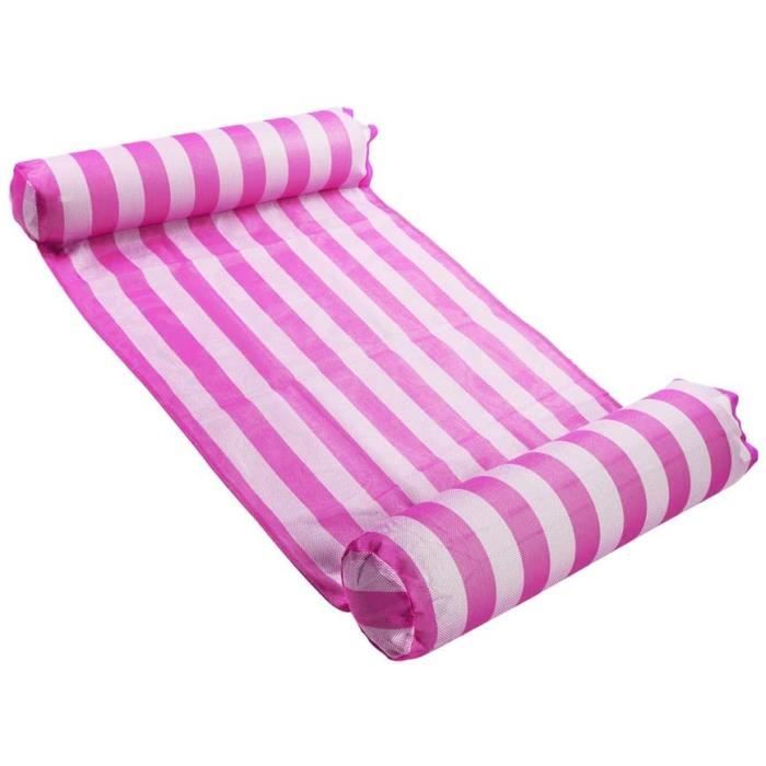 GOLDGE Matelas de piscine, 180 x 120 cm, lit gonflable pour piscine, matelas de mer, hamac d'eau, avec coussin, porte-gobelet, corde de fixation, lit flottant pour adultes GOLDGE Matelas de piscine, 180 x 120 cm, lit gonflable pour piscine, matelas de mer, hamac d'eau, avec coussin, porte-gobelet, corde de fixation, lit flottant pour adultes