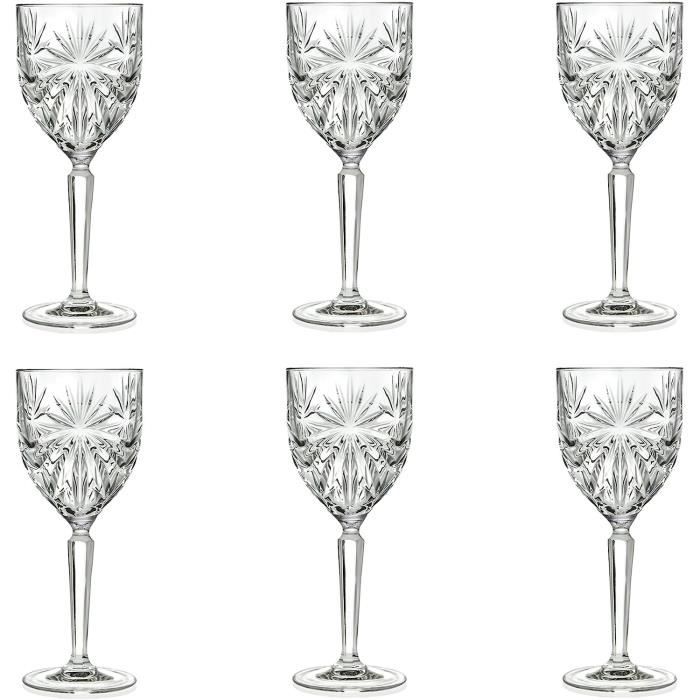 Lot De 6 Verres à Vin Waterford Lismore En Cristal - Ballon 11.5 Oz - Fabriqué En Irlande