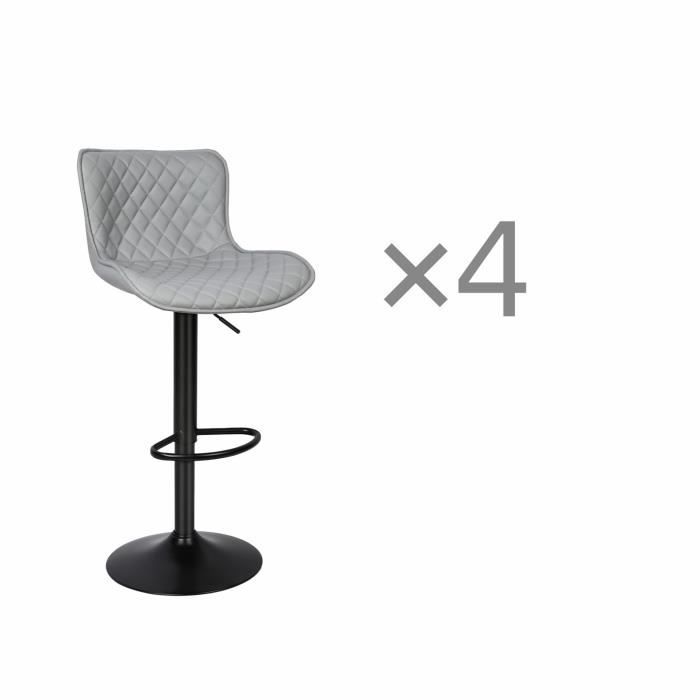 Coussin De Siège Pour Tabouret De Bar - Rond 33 Cm - Cuir PU Noir - Épaisseur 8 Cm