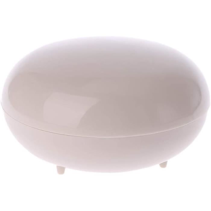 Kissherely Boîte De Rangement pour Porte-Savon Portatif Porte-Savon en Forme Ronde avec