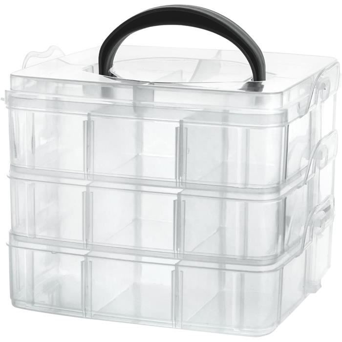 15 Compartiments Boîte De Tri En Plastique Boîte De Rangement Réglable