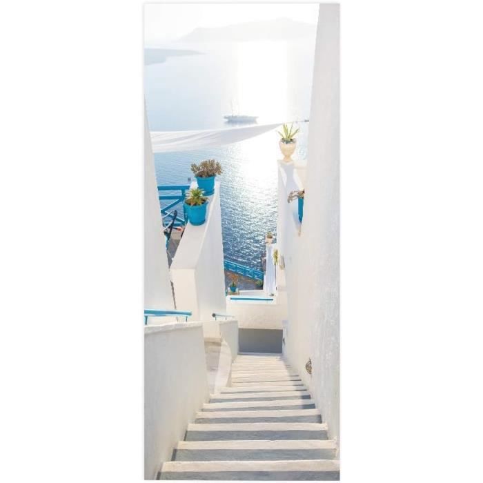 Sticker Mural Trompe-l'œil 3D Porte - Autocollant Grand Format Amovible Pour Décorer Chambre Ou Salon (95x215 Cm)