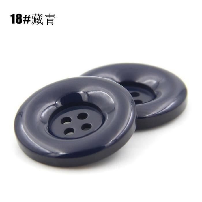 MYMERCERIE Lot De 6 Boutons 2 Trous Texturé Beige Clair - Taille 18mm