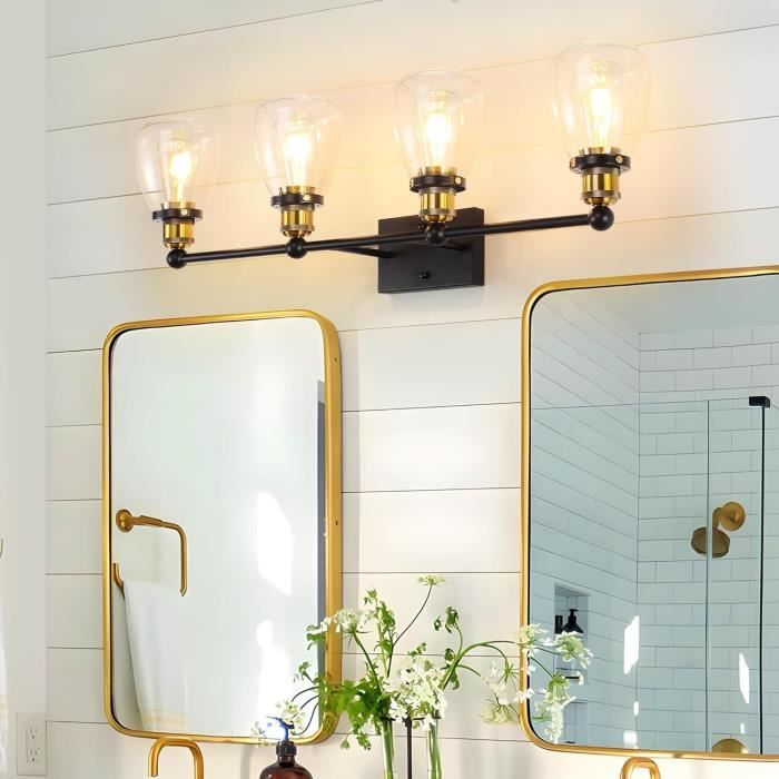 Applique murale pour salle de bain Masthead, laiton, à 1 lampe, hauteur
