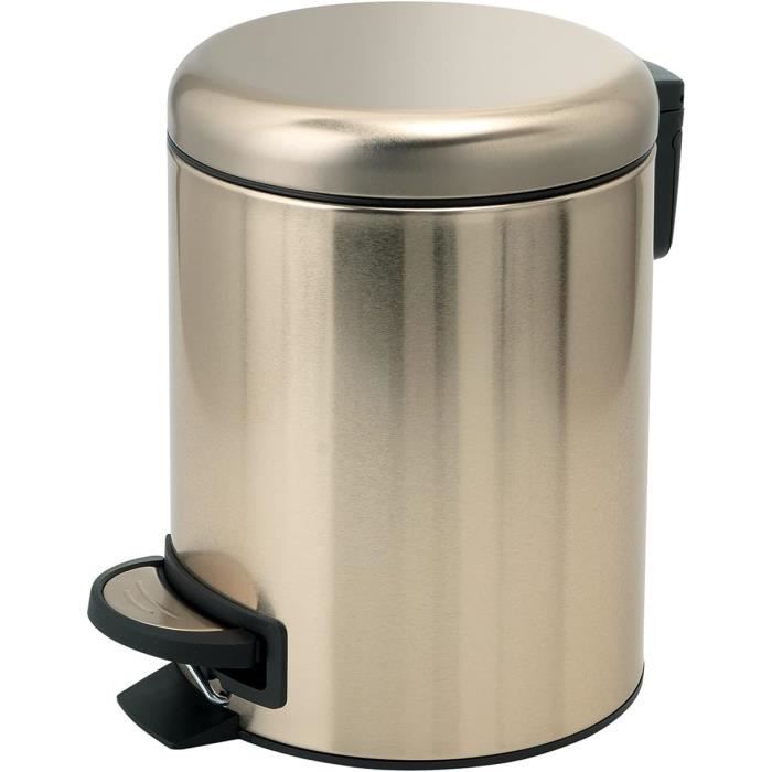Poubelle De Salle De Bain à Pédale En Inox 6L – Couvercle Fermeture Douce, Anti-trace, 60 Sacs Inclus – Design Rectangulaire Argenté - 13