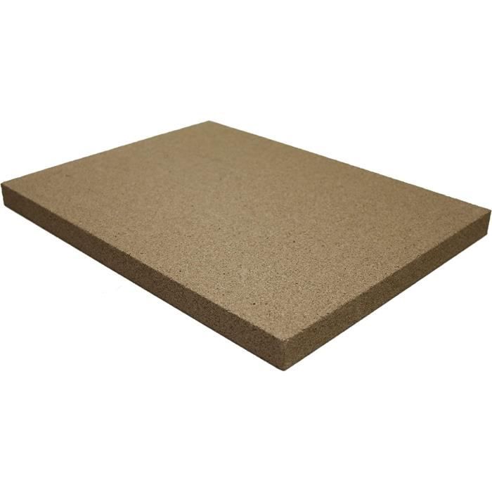 AJW-Plaque en vermiculite, Ignifuge, Plaque de foyer servant de rechange  pour les plaques en chamotte