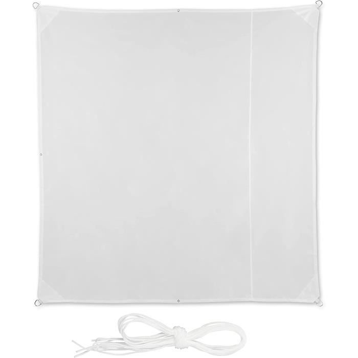 Toile Store Carrée Anti UV 50+ Imperméable Double Toit - Remplacement Parasol Déporté 3m Ou 2.5m