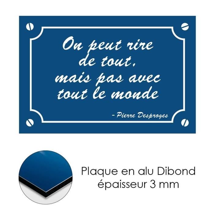 Plaque De Rue Decorative En Alu Citation Desproges Achat Vente Plaque De Porte Cdiscount