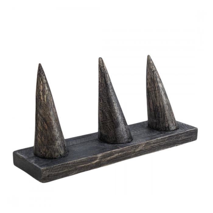 Lot De 3 Présentoirs à Bagues En Bois - Cônes Pour Bijoux, Vitrine, Boutique - Marque Coco Papaya - Neuf Avec étiquettes