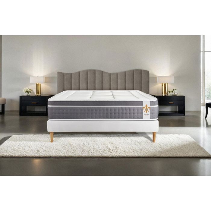 Ensemble Trente 140 x 190 cm sommier Kit Blanc Ensemble Trente 140 x 190 cm sommier Kit Blanc