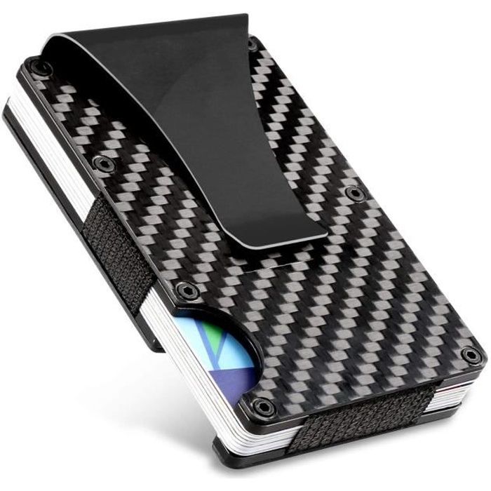 Porte-cartes De Crédit RFID En Aluminium - étui Rigide Sécurisé Anti-scan, Style Portefeuille Mini