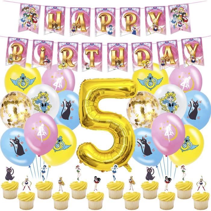 VOVhpbidy - Kit De Décoration Ballons Anniversaire Minnie Mouse Pour 2 Ans Fille - 10 Pièces (ballons Aluminium, Chiffre 2, Bannière)
