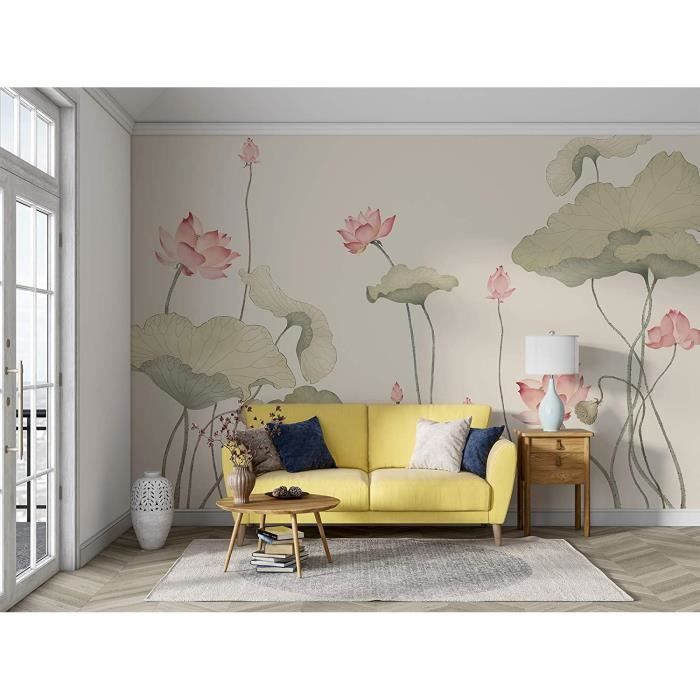 Autocollants Muraux 3D Lotus Blanc - Pour Marches D'escalier, Papier Vinyle ZHU671