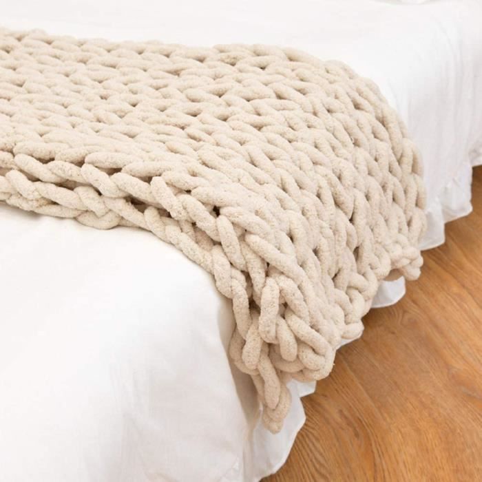 Couverture pied de lit au crochet
