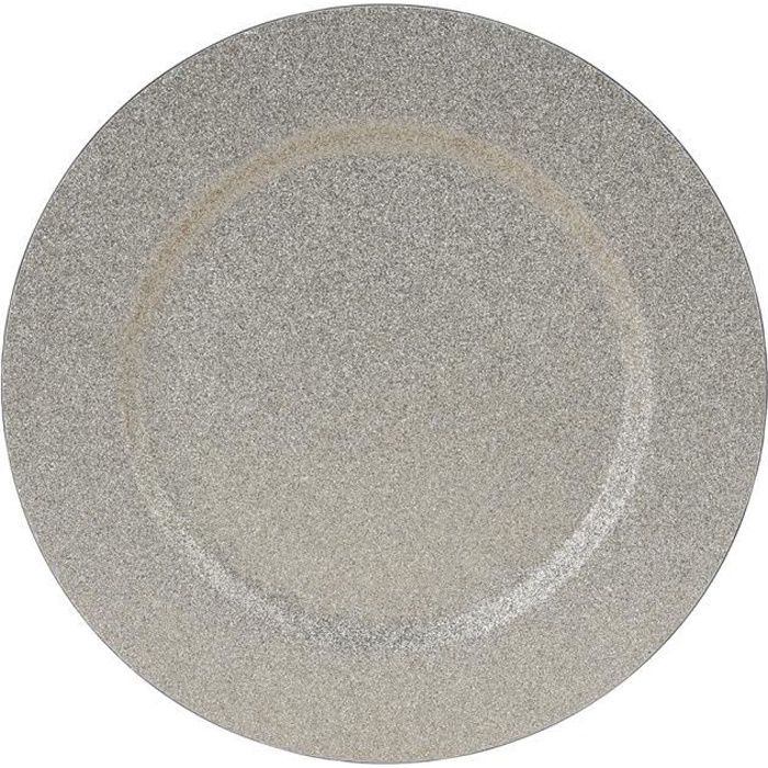 ASSIETTE DE PRÉSENTATION PAILLETTÉ 33CM OR
