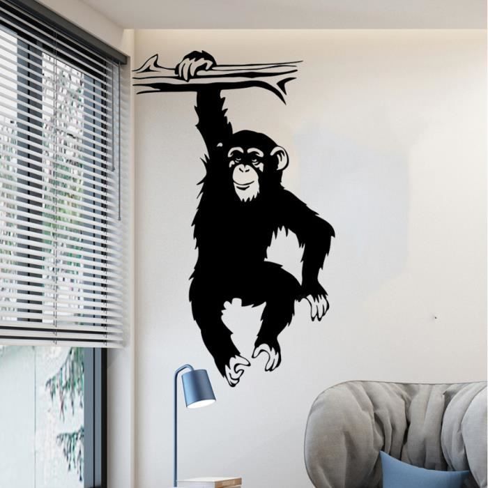 Stickers Muraux Jungle Decvictor - Autocollant Safari Enfants Lion Singe