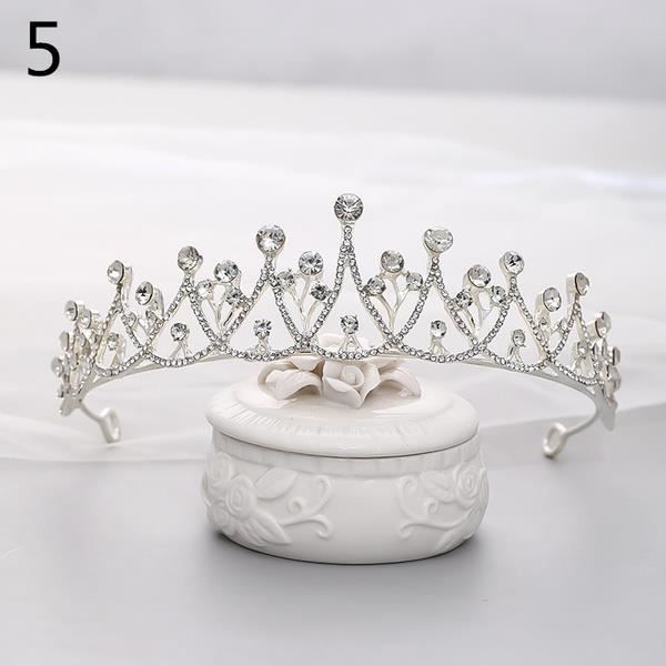 2 Pièces Diadème De Mariée Couronne De Mariage Bandeau