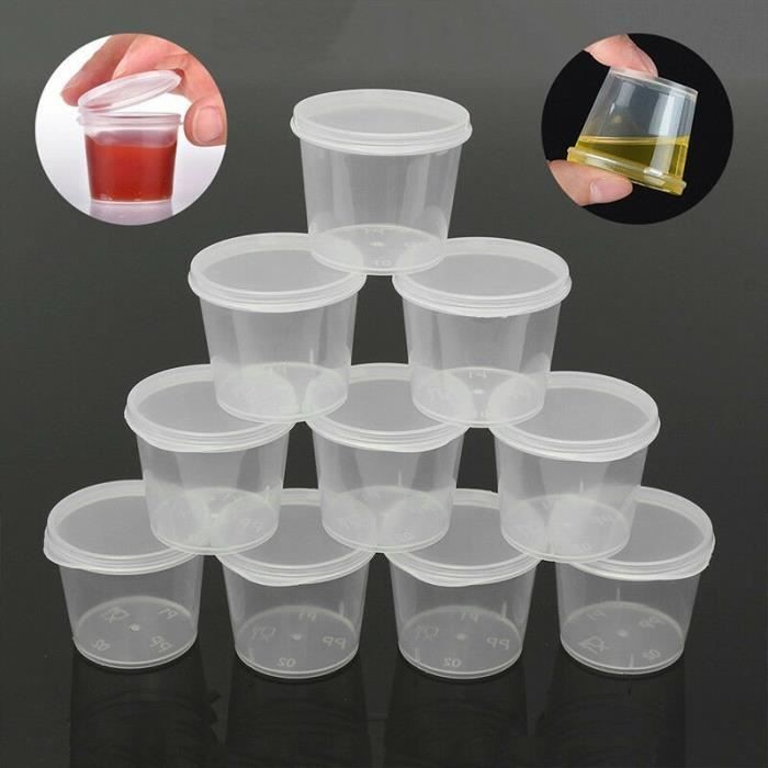 Sauce à emporter en plastique jetable 30ml 100 pièces gobelets à emporter conteneurs boîte alimentaire av