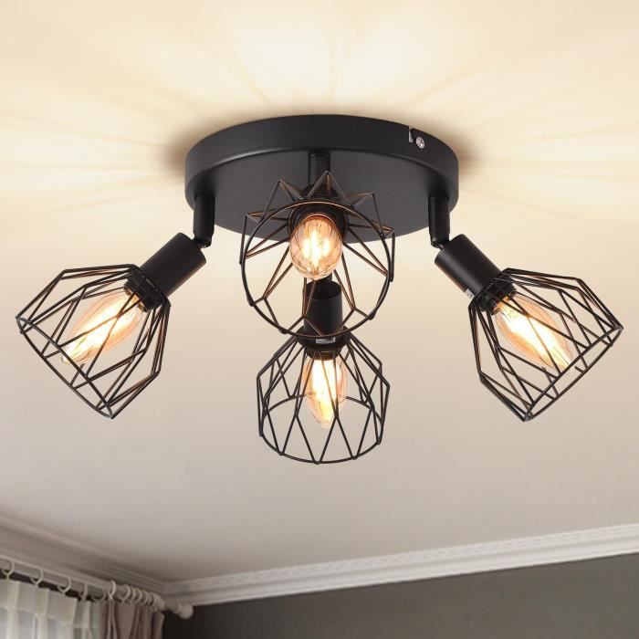 Plafonnier, barre Spot argent, lampe de salon, moderne, spots de plafond, 4 flammes, spot