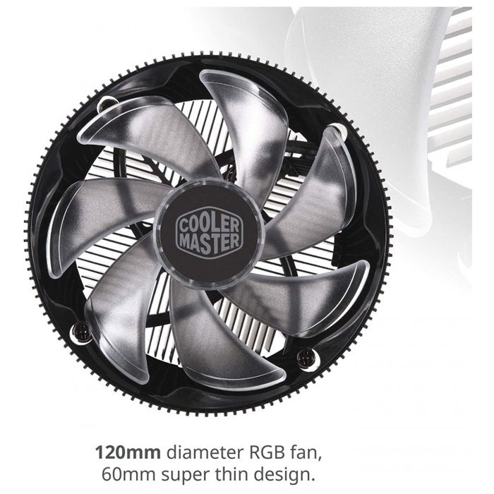 Refroidisseur - Cooler Master - i71C RGB - Aluminium/Cuivre - 120x120x60mm - 650-1800 RPM