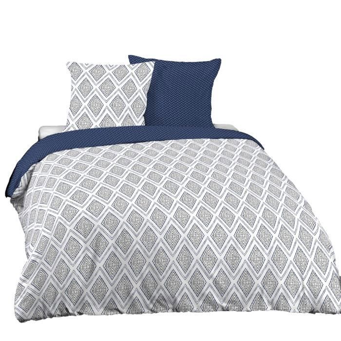 Parure De Couette 220x240 Coton Bio 57 Fils Osla Cdiscount Maison