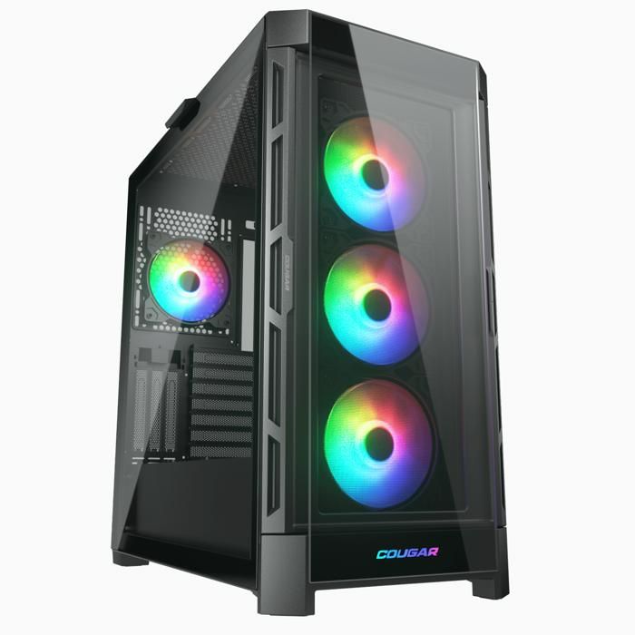 Boitier PC Gaming – Cougar Gaming – DUOFACE PRO RGB BLACK – Comprend 4 ventilateurs ARGB de 120 mm