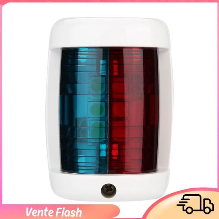 Ferleiss Lot de 4 feux de navigation LED pour bateau, yacht, chasse, course de nuit, pêche (rouge, vert, blanc
